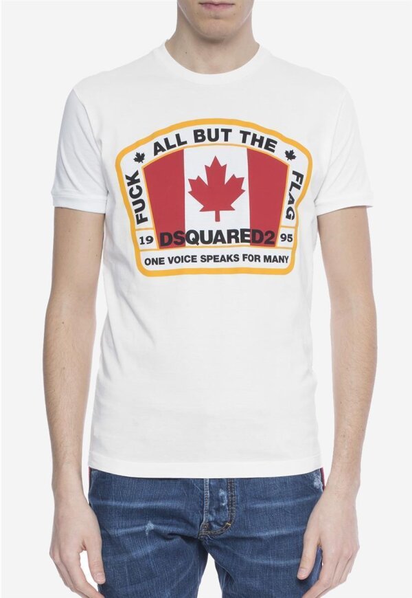 Dsqaured2 Canada Flag T-Shirt White