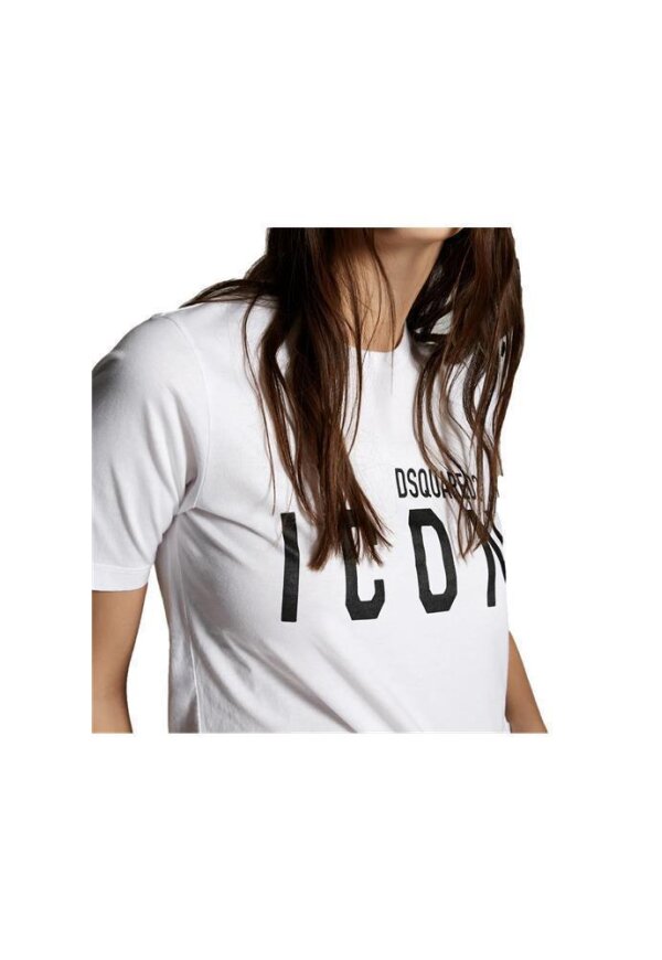 Dsquared2 ICON Logo T-Shirt Damen Weiß