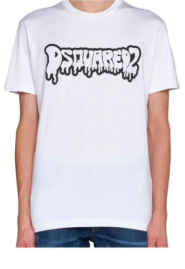 DSQ Drip Dynamic T-Shirt White