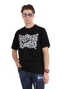 DSQ Shark T-Shirt Black