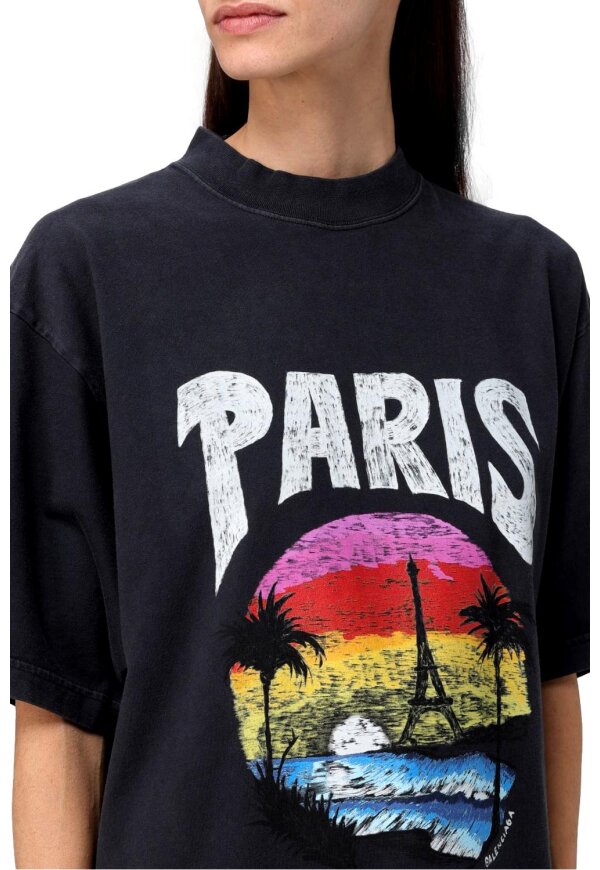 Balenciaga Paris Tropical T-Shirt Black