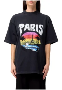 Balenciaga Paris Tropical T-Shirt Black