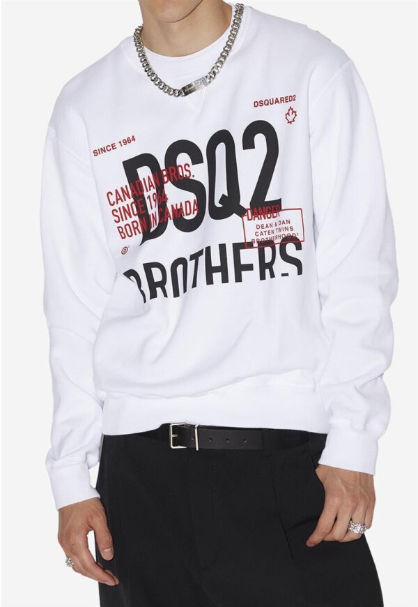 DSQ2 Bro Sweater White