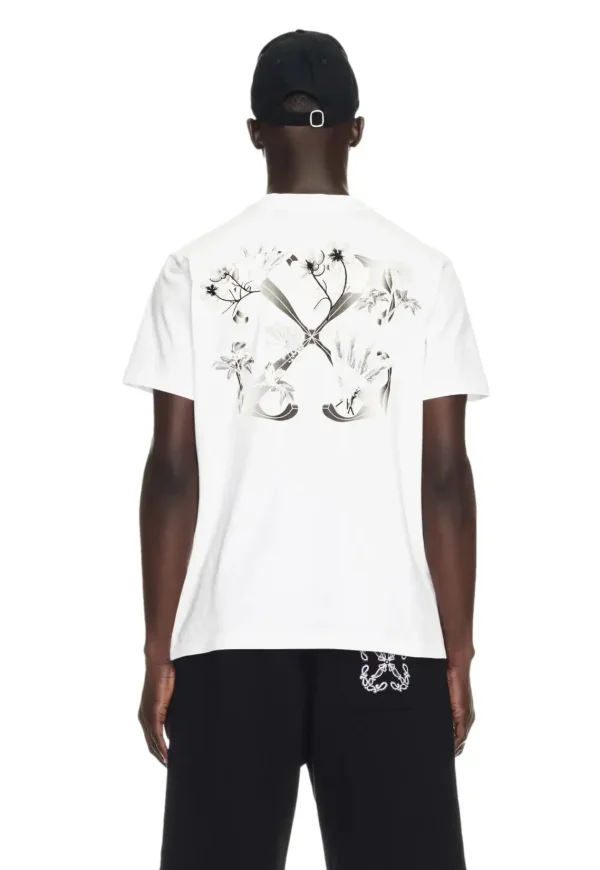 Off-White Flower Scan cotton T-Shirt White