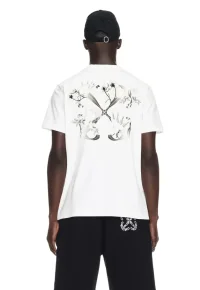 Off-White Flower Scan cotton T-Shirt White