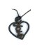 AMBROSINI JEWELS - PENDENTE ARGENTO 925° cuore finitura brunita satinata