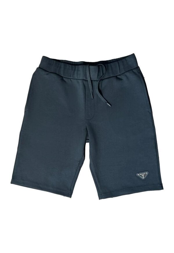 PRADA Black Cotton Terry Shorts