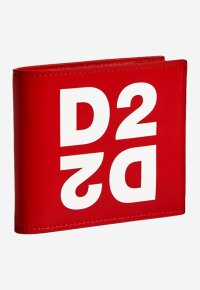 D2 Mirror Leather Wallet red