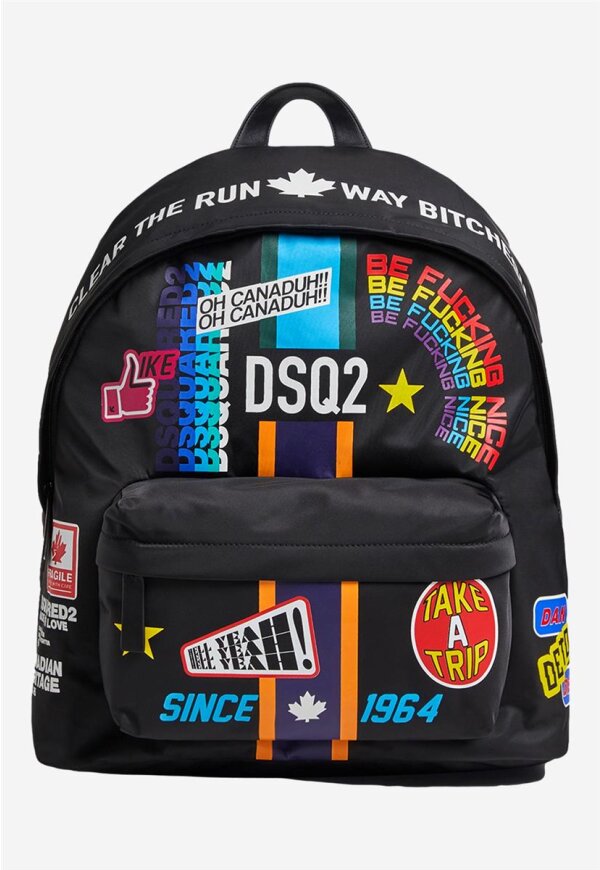 DSQ2 Traveller Patch Backpack black