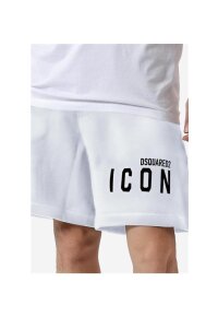 Dsquared2 Relax Fit Shorts Baumwolle Weiß Herren