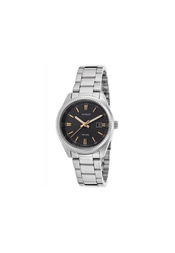 CASIO COLLECTION Mod. DATE - BLACK, Gold Indexes