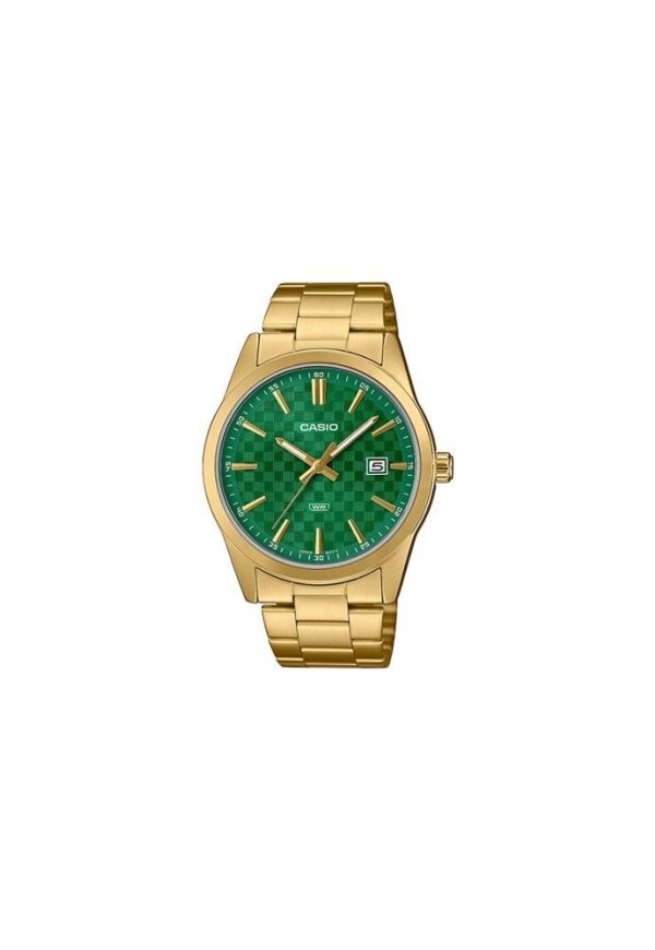 CASIO COLLECTION Mod. DATE CARBON LOOK DIAL - GOLD SERIE - Green