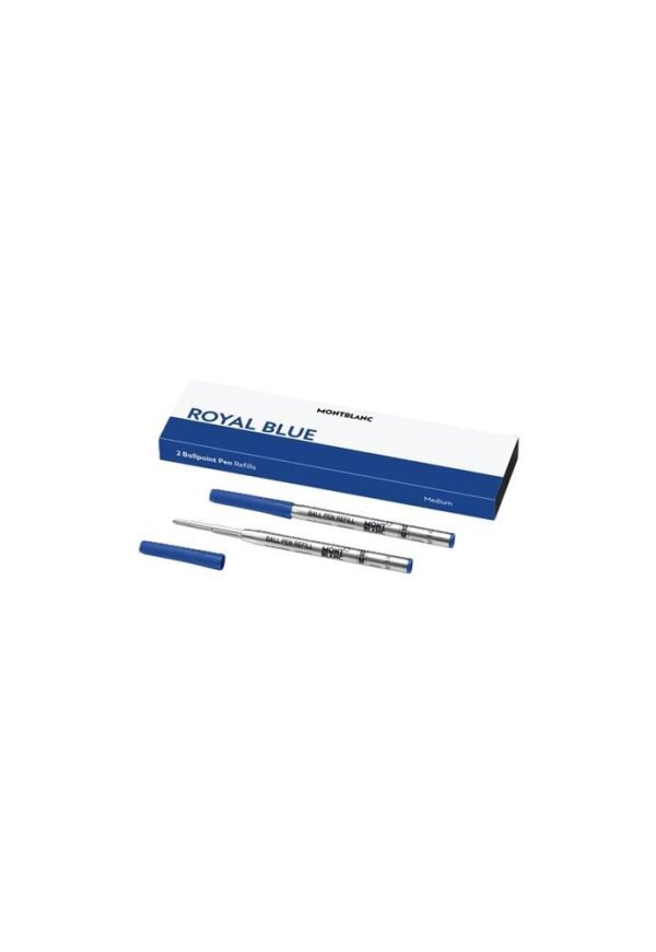 MONTBLANC Mod. ROYAL BLUE - BALLPOINT PEN REFILLS  - MEDIUM - 2PCS