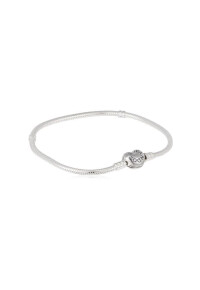 PANDORA JEWELS Mod. HEART CLASP SNAKE CHAIN BRACELET -...