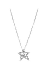 PANDORA JEWELS Mod. PAVE ASYMMETRIC STAR COLLIER...