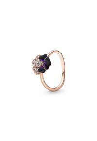 PANDORA JEWELS Mod. DEEP PURPLE PANSY FLOWER - RING -...