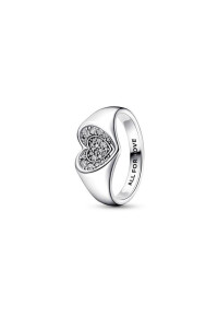 PANDORA JEWELS Mod. RADIANT HEART PAVE SIGNET - RING -...