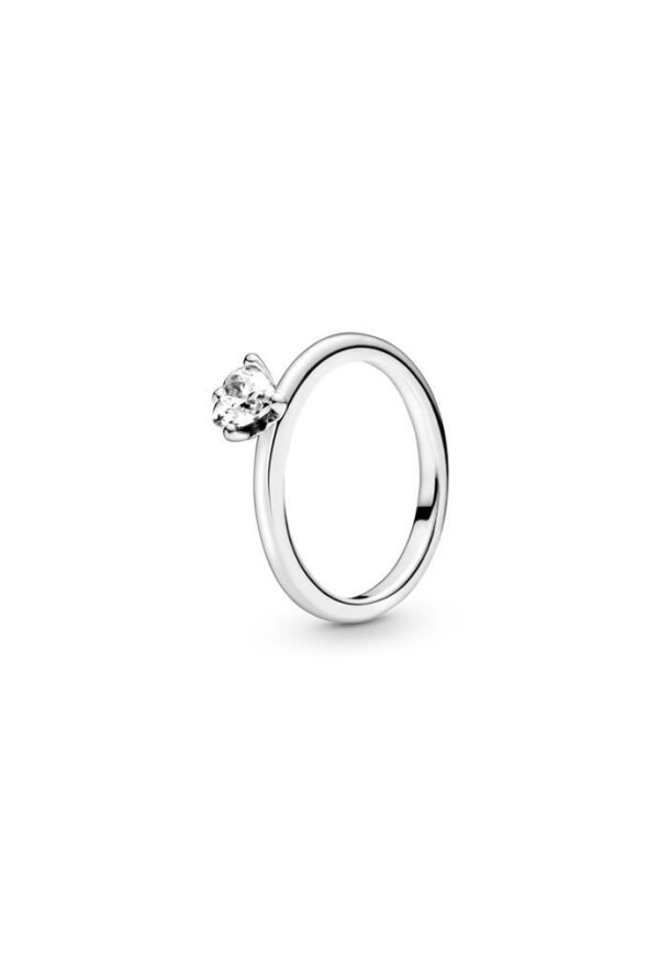 PANDORA JEWELS Mod. CLEAR HEART SOLITAIRE - RING - Size 48 ***SPECIAL PRICE***