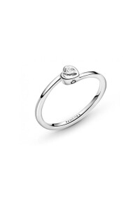 PANDORA JEWELS Mod. CLEAR TILTED HEART SOLITAIRE - RING -...