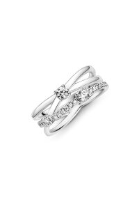 PANDORA JEWELS Mod. SPARKLING TRIPLE BAND - RING - Size...