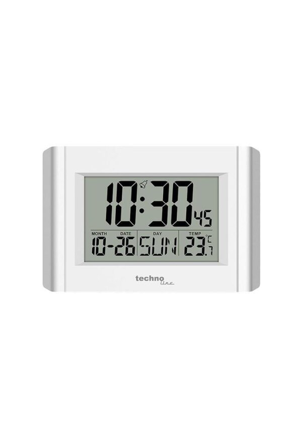 TECHNO LINE Mod. WS8002 - Orologio da parete-tavolo digitale con temp. data e allarme - Wall clock- digital table with temp. date and alarm