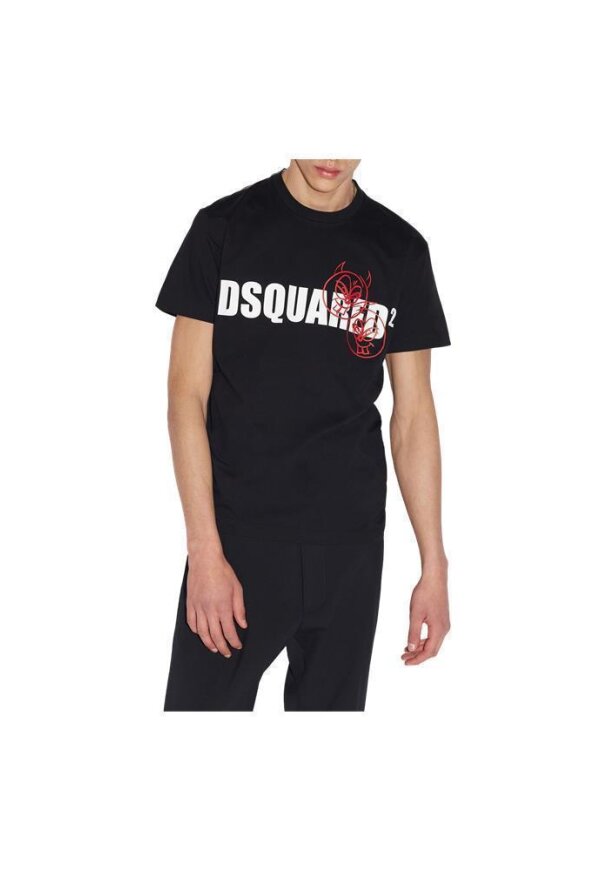 Dsquared2 Doodle Logo T-Shirt Herren Schwarz