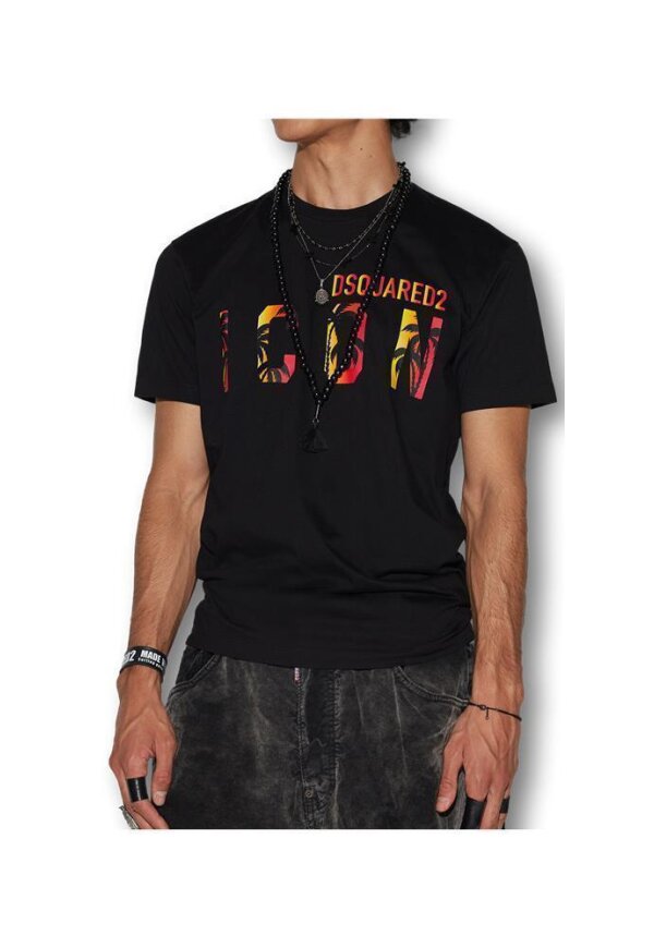 Dsquared2 ICON Sunset T-Shirt Schwarz Herren