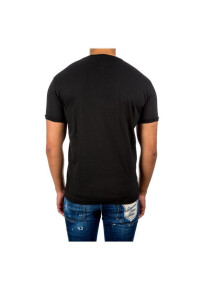 Dsquared2 Cool T-Shirt Schwarz Herren Canada Flaggen Logo