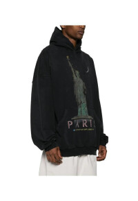 Balenciaga Paris Liberty distressed Hoodie Schwarz Herren