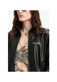 Palm Angels Lederjacke Schwarz Herren