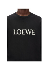 LOEWE Baumwoll Sweater Schwarz Herren