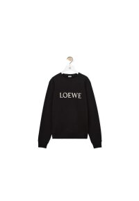 LOEWE Baumwoll Sweater Schwarz Herren