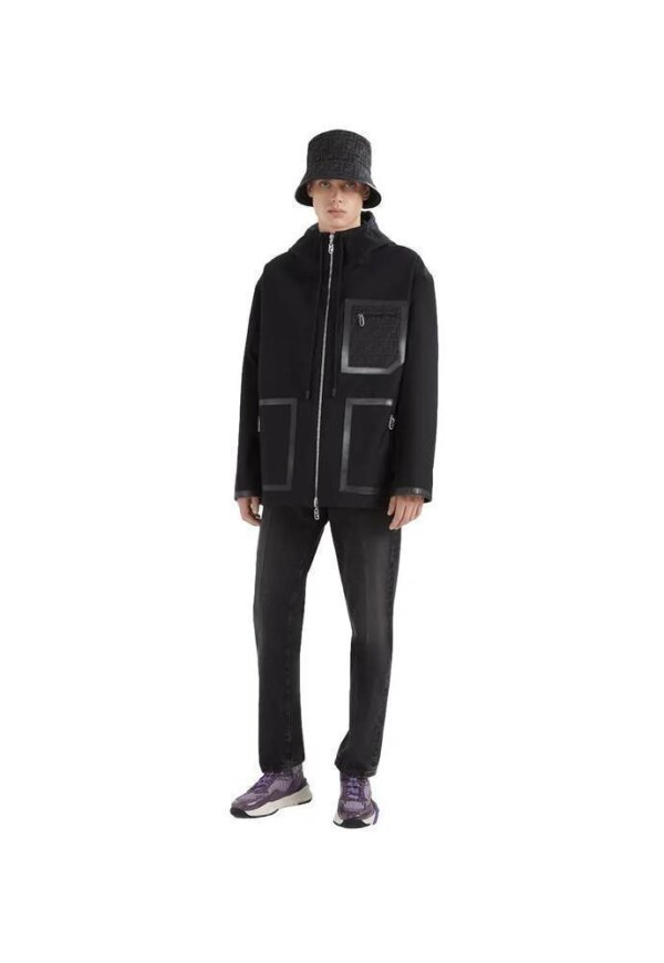 Fendi Blouson Parka Schwarz Herren