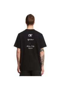 Off-White T-Shirt mit "23"-Stickerei Schwarz...