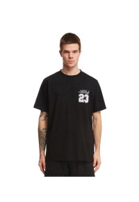 Off-White T-Shirt mit "23"-Stickerei Schwarz...