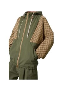 Gucci Jacke Schwarzaus GG Baumwollcanvas