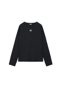 LOEWE Oversize langarm T-Shirt Schwarz Herren