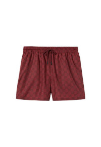 Gucci Badehose GG Logo Print Rot Herren