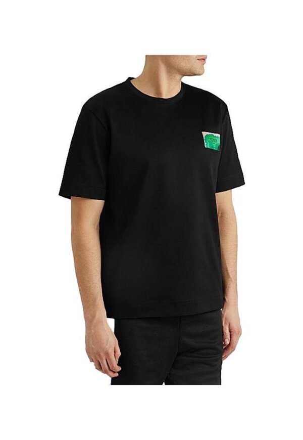 Fendi Logo T-Shirt Schwarz Herren