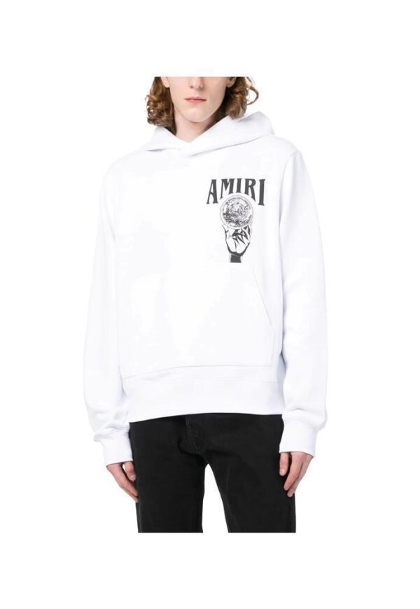 AMIRI Hoodie mit Logo Print Weiß Herren