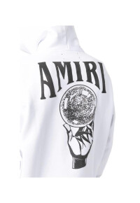 AMIRI Hoodie mit Logo Print Weiß Herren