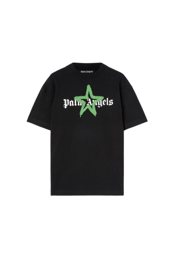 Palm Angels Sternmotiv Logo T-Shirt Schwarz Herren