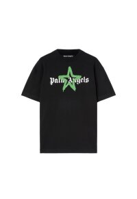 Palm Angels Sternmotiv Logo T-Shirt Schwarz Herren