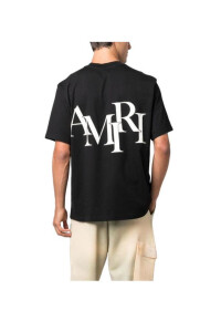 AMIRI Logo Print T-Shirt Schwarz Herren