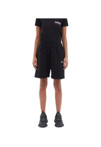 Balenciaga Logo Print Shorts Baumwolle Schwarz Herren