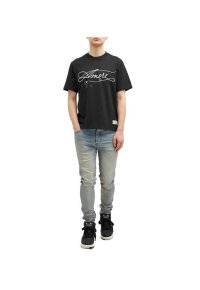 AMIRI Logo Print Stitch T-Shirt Schwarz Herren