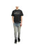 AMIRI Logo Print Stitch T-Shirt Schwarz Herren