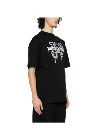 Palm Angels Los Angeles Monogram Print T-Shirt Schwarz...