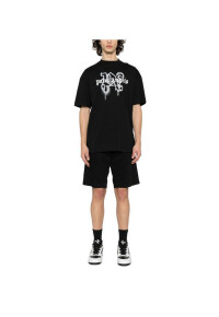 Palm Angels Los Angeles Monogram Print T-Shirt Schwarz Herren