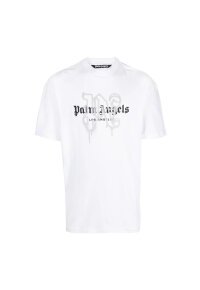 Palm Angels Los Angeles Monogram Print T-Shirt Weiß...